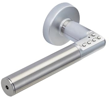 Vachette Poignée de Porte à Code Electronique Code Handle sur Rosace - Version Main Droite - Portes Intérieures 35/80mm d'Epaisseur - Carré de 7mm - Verrouillage Automatique ou Manuel - Piles Fournies