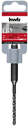 kwb SDS plus HB 44 Hammerbohrer Ø 5,0 mm 241135 (Länge 110 mm, hochtemperatur gelötete Hartmetallschneide)
