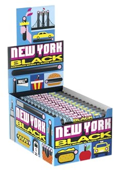 Gelco New York Black, Caramelle Gommose Ripiene, Gusto Liquirizia, Confenzione da 150 Bastoncini di Liquirizia Monoporzione, Incartati Singolarmente da Condividere, per Feste e Compleanni Bambini