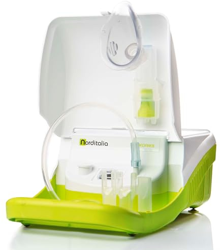 NORDITALIA, Meganeb Plus, Nébuliseur professionnel, Inhalateur silencieux, aérosol à nébulisation ciblée