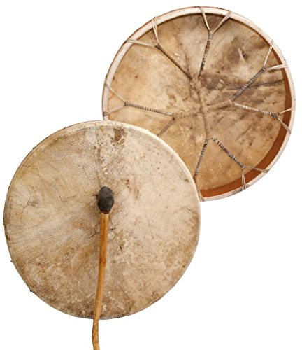 Shaman Drum Kuh Uni 50,8 cm Rahmentrommel, handgefertigt | Handgefertigte Trommel mit natürlichen Materialien; warmer, resonanter Klang für Anfänger, Darsteller und Percussion-Praxis.