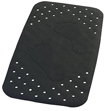 SANIMIX Wanneneinlage, Wannenmatte, Sicherheitseinlage für die Badewanne Little Feets Größe: 72 x 38cm Farbe: Schwarz