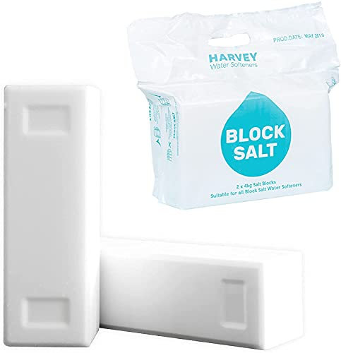 Harvey Block Salt for Water Softeners | Original Pure Grade A Food Quality Salt | 3 Bags, Securely Boxed | Each Bag Contains 2 Blocks | Efficient Softening Solution