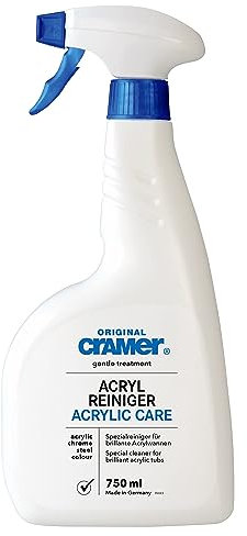Cramer Acryl Badreiniger 750 ml gegen Kalk und Schmutz - für Acryl Badewanne, Waschbecken, Dusche - besonders schonender und wirkungsvoller Spezialreiniger für Küche & Bad