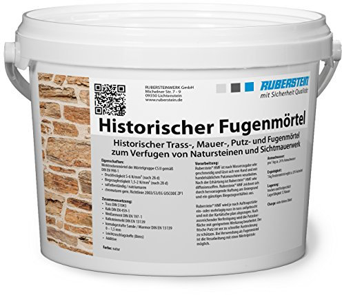 Ruberstein® Historischer Fugenmörtel natur im 2 kg Eimer