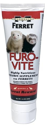 Marshall Pet Products Natural Furo-Vite Highly Nutritious Daily Vitamin Supplement Paste, for Ferrets of All Ages, for Training and Support, 3 oz