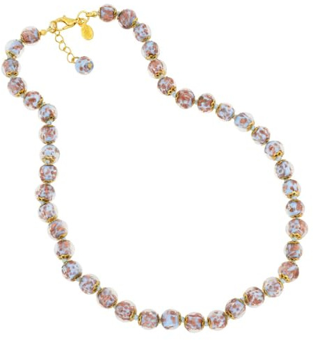 Glass Of Venice Sommerso Necklace - Periwinkle, Glass, Crystal, Glass, Crystal