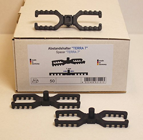 Terra 7 Abstandshalter mit 7 mm Dorn für Terrassendielen Distanzhalter Abstandhalter von 50-1000 Stück wählbar (300)
