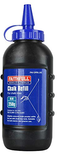 Faithfull FAICPBLUE Builders Chalk Line Powder Refill Blue 250g (8oz)