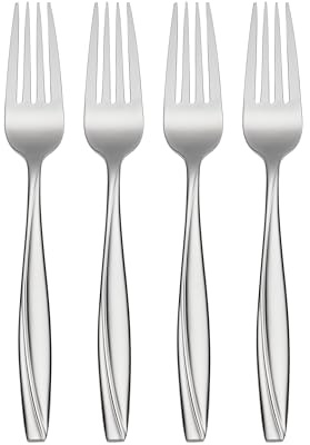 Oneida Camlynn Everyday Flatware Dinner Forks 18/0 Stainless Steel, Set of 4, Silver