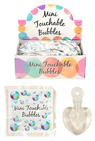 Touchable Bubbles Mini-Seifenblasen zum Anfassen, in Herzform, ideal für Partys, Hochzeiten, als Tischdekoration, etc., 48. Stk.