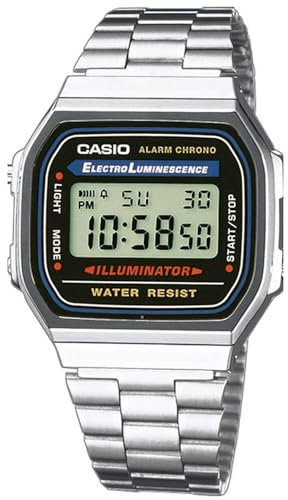 Casio Vintage A168WA-1WDF - Orologio da Polso Digitale, Argento