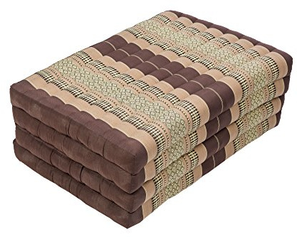 Handelsturm Kapok Faltmatratze 200x80x8cm – Thai Klappmatte atmungsaktiv, ideal als Gästebett, Campingmatte & Massagematte, handgefertigt, Thaikissen Matratze