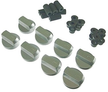 Ufixt Universal Silver Cooker Control Knobs 8 Pack Compatible with Most Gas Electric Ovens