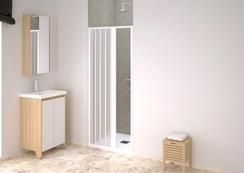 Forte BK121001 Cabina de Ducha Deslizante, Blanco, 110/80 x 185 h adaptable reducible