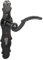 Gedotec Plaque Longue Poignee de Porte | BERN | Cylindre PZ 72 mm | 1 Pièce Poignée - Ferrure de porte antique poignée de porte | Fer Forgé Noir | Garniture à béquilles pour portes intérieures