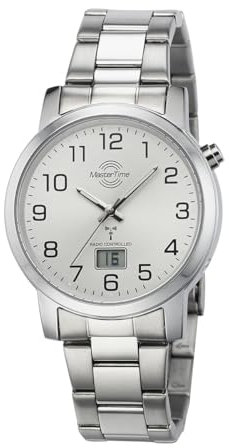 Master Time Funk Quarz Herren Uhr Analog-Digital mit Edelstahl Armband MTGA-10300-12M