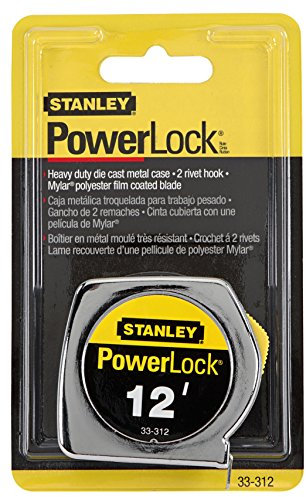 Stanley Hand Tools 33-312 3/4 X 12' PowerLock cinta métrica profesional