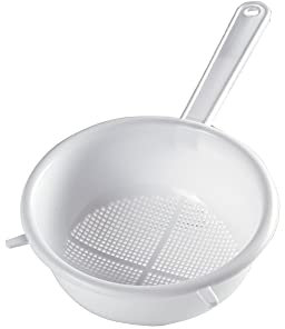 Denox - 1 Scolapasta con Manico, Colore Bianco