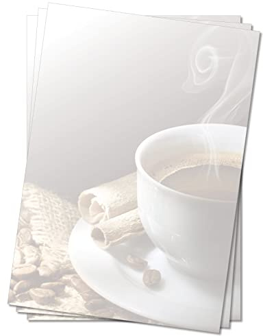 Motivpapier Briefpapier (Kaffee-5071, DIN A4 100 Blatt) Cafe Gastronomie trinken/Restaurant/Gaststätte/Kneipe