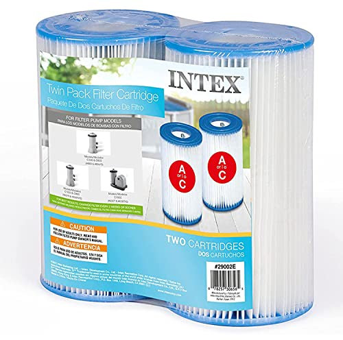 Intex 29002E Lot de 2 Cartouches filtrantes de Type A pour piscines, Blanc