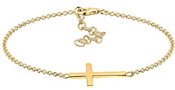 Elli Armband Damen Kreuz Glaube in 925 Sterling Silber rosévergoldet