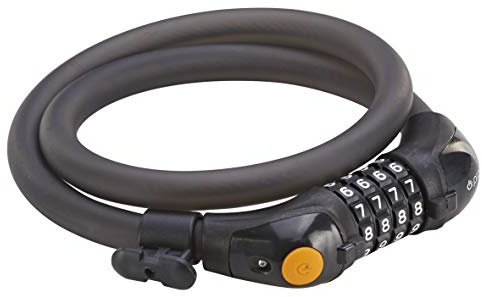 Prophete Zahlen-Kabelschloss 80 cm – 4-stellige Kombination mit LED-Beleuchtung, Frei kodierbar, Ø 15 mm, inkl. Halter für Rahmenrohrbefestigung – Sicherheit für Ihr Fahrrad