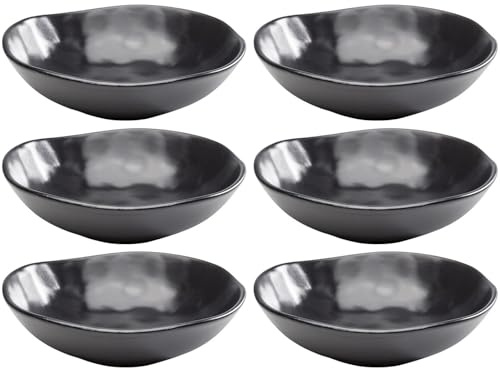 Assiette creuse noire organique Ø 22 cm