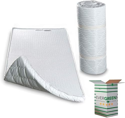 EVERGREENWEB - Colchón Enrollable Individual 90x195 cm Alto 5 cm, colchoneta Gimnasia - Ideal como colchón de Invitados, para Fitness, Yoga, Pilates, ABS -para Acampar, Camping | Medio Firme