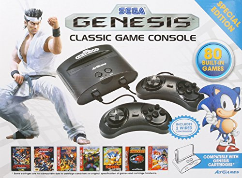AtGames Sega Genesis Classic Game Console with Wired Controllers