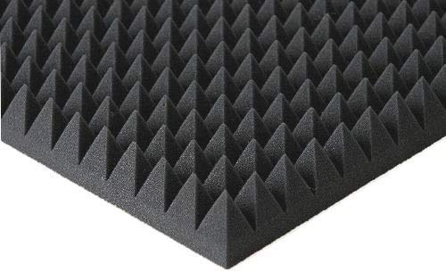 Mail2Mail Pyramiden Noppenschaumstoff, Akustik Schaumstoff, Anthrazit/Schwarz (49 x 49 x 4 cm)