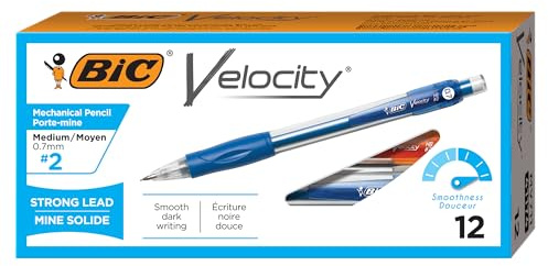 BIC MV711-BK Velocity Original Druckbleistift, mittlere Spitze (0,7 mm), 12 Stück