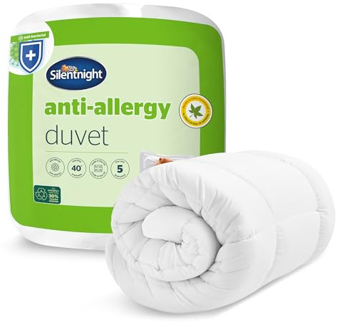 Silentnight Anti Allergy King-Size Duvet 7.5 Tog - All Year Round Quilt Duvet Anti-Bacterial and Machine Washable with Allergy UK Approved Anti Allergy Fibres - King-Size Bed