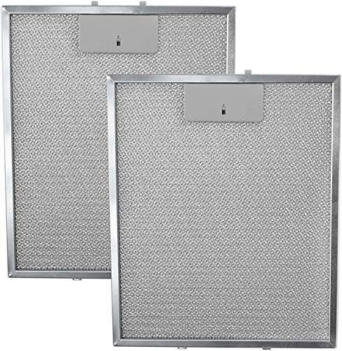 SPARES2GO Metallgaller, filter, kompatibelt med Electrolux köksfläkt för kök, sugfläkt, ventilation (2 stycken, silver, 300 x 250 mm)