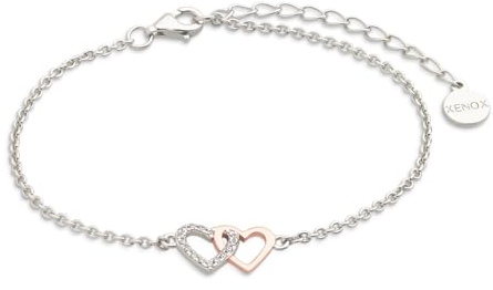 XENOX Armband – Liebesherz – Silber, Silber, Zirkonia