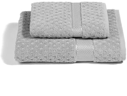 Caleffi – Juego de Toallas Baño 100% Algodón – Set 2 Piezas: 1 Toalla Lavabo 50x100 cm + 1 Toalla Invitado 40x60 cm – Suaves, Absorbentes y Lavables - Toallas Baño Completo - Ducha
