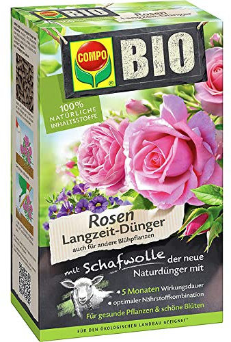 Compo Fertilizzante Organico per Le Rose a Lungo Termine di Lana di Pecora 20291, 750 g