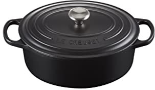 Le Creuset Cocotte oval de hierro fundido, 29 cm, 4, 7 L, Todas Las Fuentes de Calor incluso inducción, Negro Mate, 21178290000430