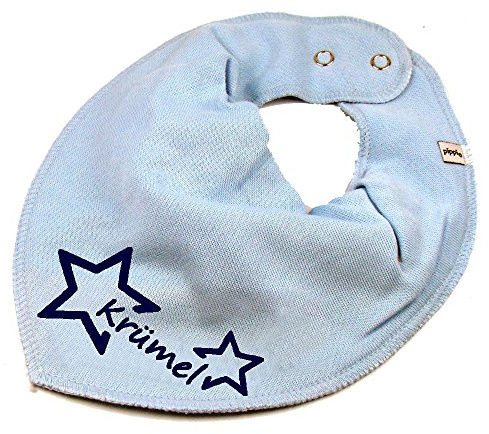 HALSTUCH mit Namen oder Text personalisiert für Baby oder Kind aus Baumwolle in Einheitsgröße Stern