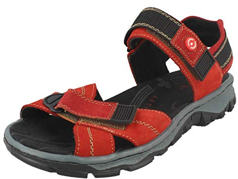 Rieker dam 68851Sandal, Röd eld Rosso, 38 EU