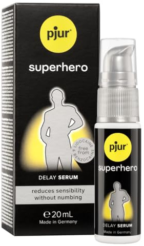 pjur superhero Delay Serum - Verzögerungs-Gel für Männer - reduziert Empfindlichkeit am Penis, ohne zu betäuben (20ml)
