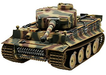 Tiger 1 Panzer mit Metallketten, Metallunterwanne Späte Version IR Sommertarn
