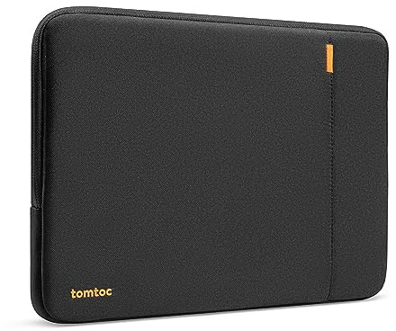 tomtoc 360° Schutzhülle Laptop Hülle für 16 Zoll MacBook Pro M3/M2/M1 Pro/Max A2991 A2780 A2485 A2141 2023-2019 Stoßfest Wasserabweisend Ultrabook MacBook Tasche Case mit Zubehörtasche Schwarz | 2026 A3428 A3429, M4/M3/M2/M1 A3403 A3186 A2991 A2780, wasserdichte MacBook-Hülle mit Zubehörtasche für Dell XPS 16