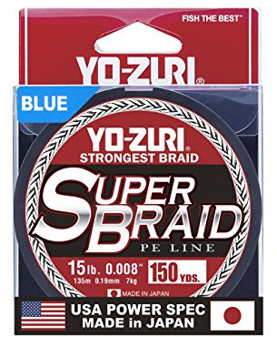 Yo-Zuri Unisex-Erwachsene YZ SB 6,8 kg BL 137 m Superbraid-und-geflochtene Angelschnur, Blau, 15 lb