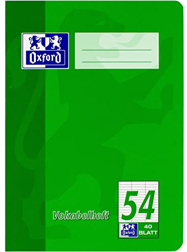 Oxford 100050390 Vokabelheft LIN54 - A5, 40 Blatt, liniert