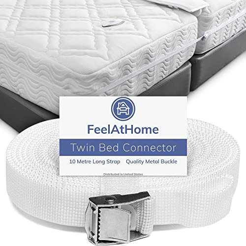FeelAtHome Doppelbett-Konverter – Doppelbett-Matratzenverbinder, 10 m langer Verbindungsgurt