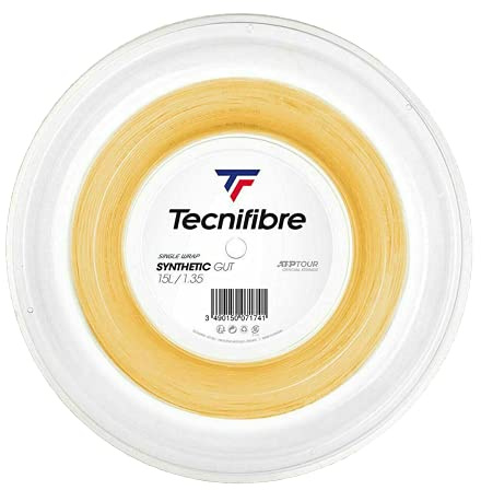 Tecnifibre - Cuerda de Tenis Unisex, Unisex Adulto, Cuerdas de Tenis, Amarillo, 1.35mm