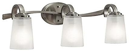 Kichler Lighting 3-Light Oxby Brushed Nickel Bathroom Vanity Light
