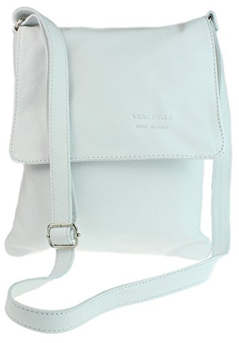Girly Handbags Femme Cross Body en cuir véritable Blanc