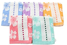 YSN 10 STÜCK Flauschige FROTTEE WASCHLAPPEN, WASCHHANDSCHUH, SEIFTUCH, SEIFLAPPEN, WASCHFLECK Blumen